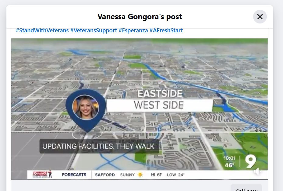 News map graphic showing Eastside and Westside